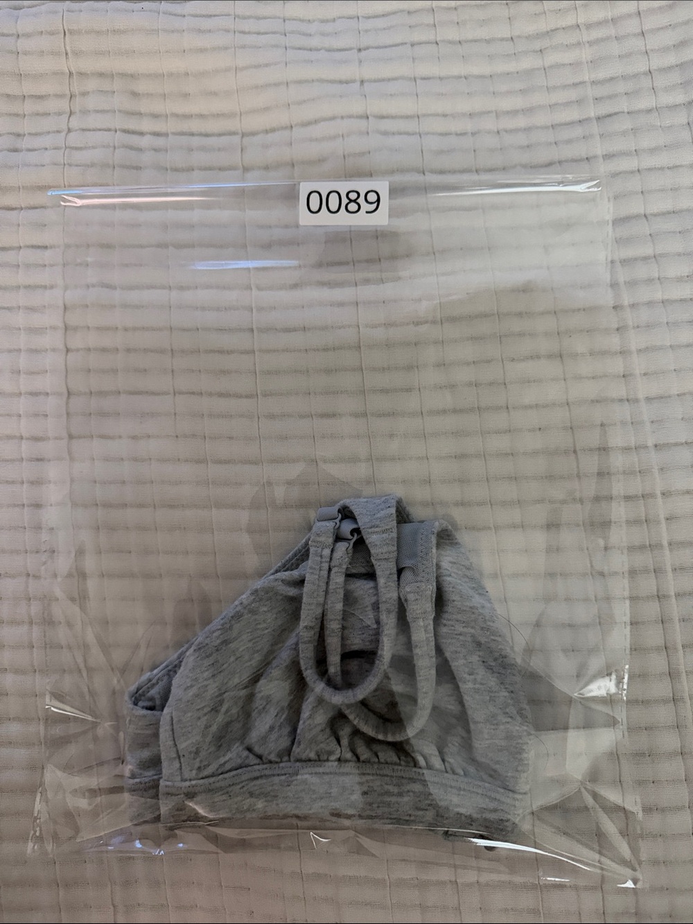 Skims Grey Cotton Jersey Triangle Bra - Picture 7 of 7